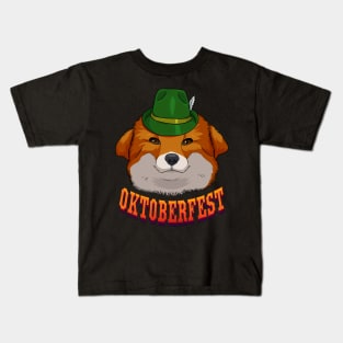 Red Fox German Oktoberfest Kids T-Shirt